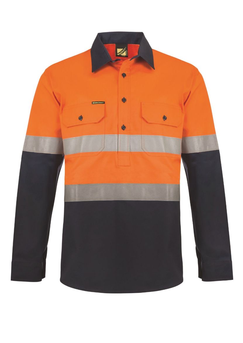 Picture of WorkCraft LIGHTWEIGHT TAPED CLOSED FRONT VENTED SHIRT